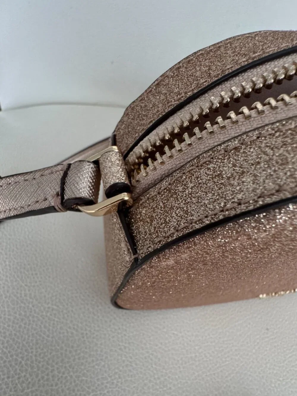 Kate Spade Glimmer Oval Camera Bag & Kenzie Glitter Card Case NWOT